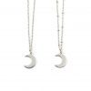 Ketting met maan zilver stainless steel - kettinkje maan