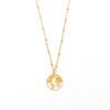 Ketting met wereldkaart goud stainless steel - wereld kettinkje