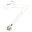 Ketting met madeliefje bloem zilver stainless steel