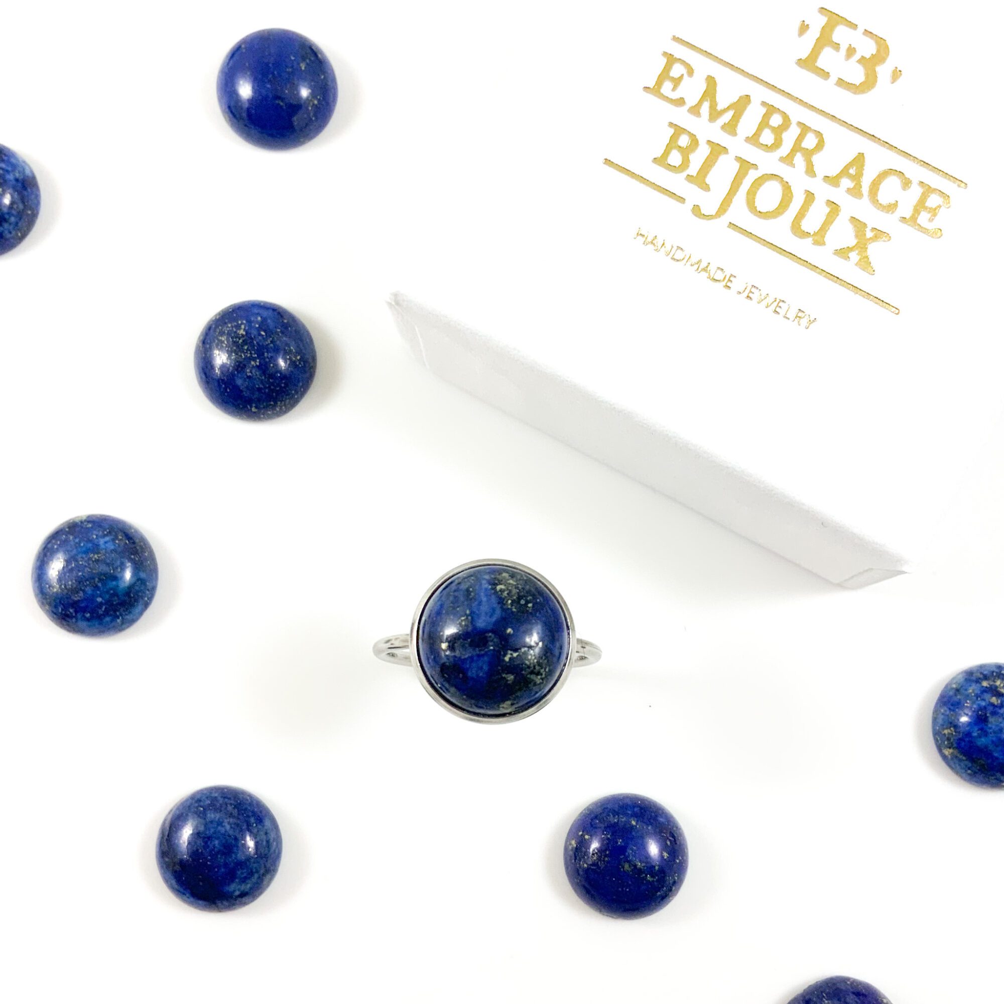 Sieraden Lichaamssieraden Buikringen Gesimuleerde Lapis Lazuli Ronde Vorm Prong Set Stone Navel Ring Navel Body Piercing Sieraden 