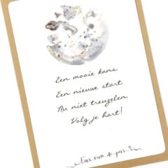 Wenskaart met gedicht Nieuwe start