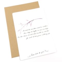 Wenskaart met gedicht Sterkte