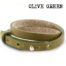 Leren wikkel armband olive green