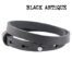 Leren armband black antique