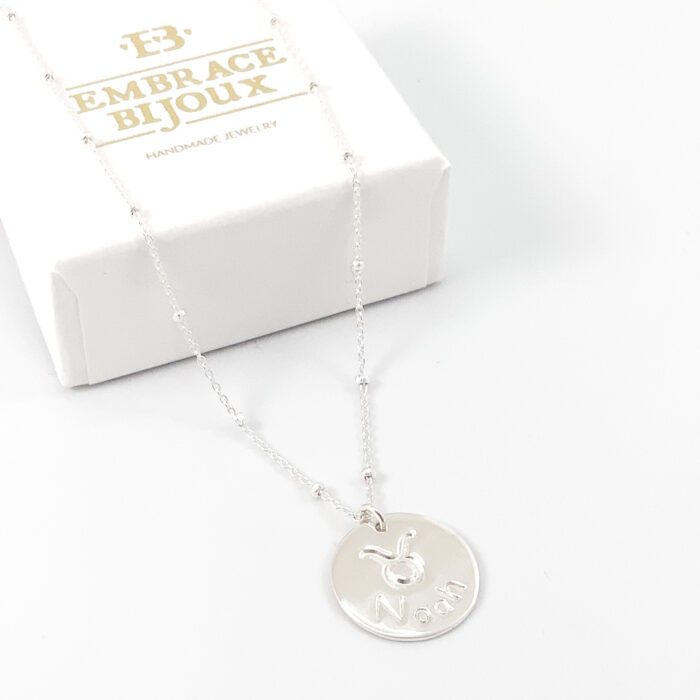 Ketting met naam en sterrenbeeld 925 zilver