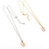 Ketting cowrie schelpje zilver of goud stainless steel