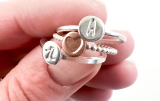 Ring met letter 925 zilver - zilveren ring met initiaal