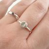 Zilveren ring met initiaal - gepersonaliseerde ring met letter 925 zilver