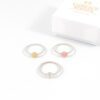 Zilveren ring met letter 'dots' - 925 zilver 
