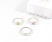 Zilveren ring met letter 'dots' - 925 zilver