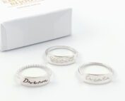 Zilveren ring met naam of woord - 925 zilver