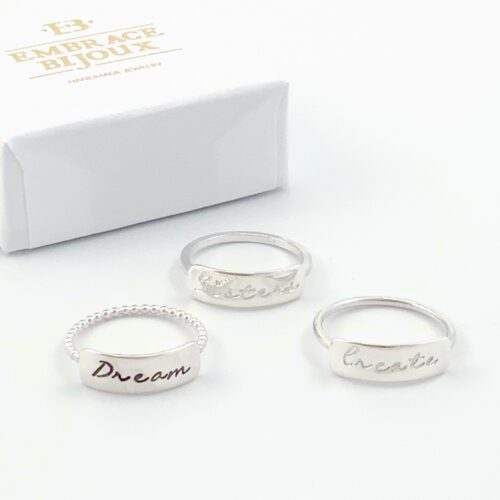 aangepaste naam ring met naam van uw keuze maat 4 tot 12 Sieraden Ringen Statementringen gemaakt in de VS gepersonaliseerde naam ring 925 Sterling zilveren ring Naam ring 
