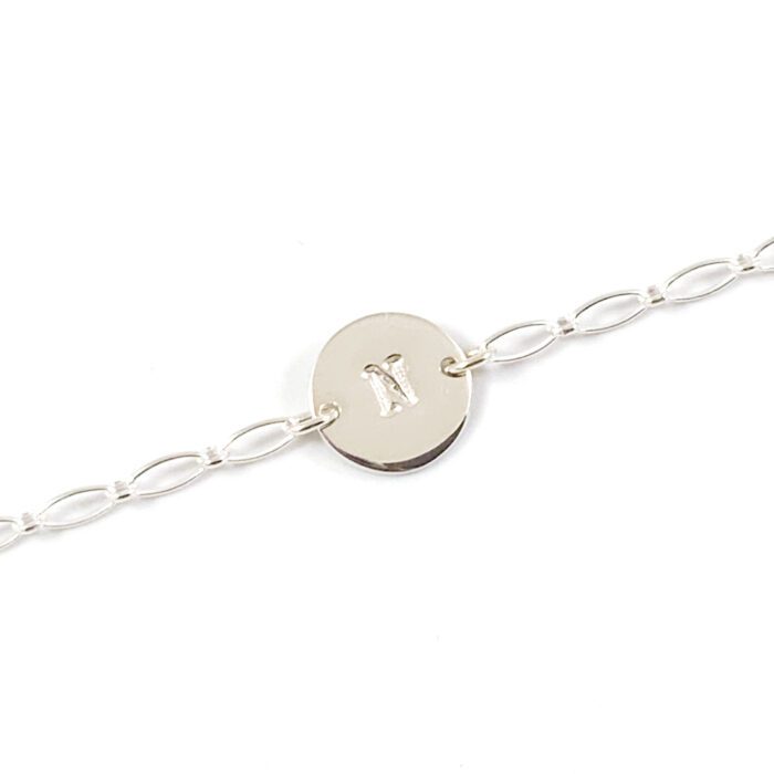 Armbandje met initiaal 925 zilver - zilveren armbandje met letter