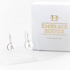 Initiaal oorbellen 925 zilver zilveren oorbellen met letters