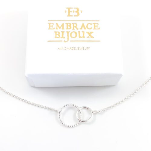 Kettinkje cirkels zilver ketting connected circles 925 zilver sterling silver