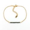 Armbandje met goud obsidiaan edelsteen - goud stainless steel