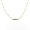 Ketting goud obsidiaan edelsteen goud stainless steel