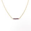 Ketting met granaat edelsteen goud stainless steel