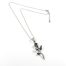 Ketting met roos zilver stainless steel rose necklace silver kettinkje roos