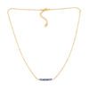 Ketting met saffier edelsteen goud stainless steel - kettinkje saffier kraaltjes