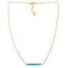 Ketting apatiet edelsteen kralen zilver goud kettinkje blauwe edelsteen kraaltje