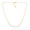Ketting larimar edelsteen kralen zilver goud kettinkje licht blauwe kraaltjes