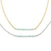 Ketting larimar edelsteen kralen zilver goud kettinkje licht blauwe kraaltjes