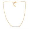Ketting maansteen edelsteen kralen zilver goud kettinkje witte steentjes