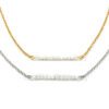 Ketting maansteen edelsteen kralen zilver goud kettinkje witte steentjes