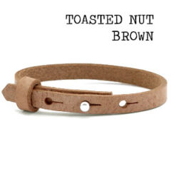 Leren armband toasted nut brown