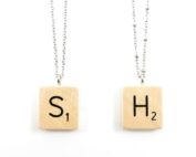 Ketting met scrabble letter scrabble letter kettinkje zilver stainless steel
