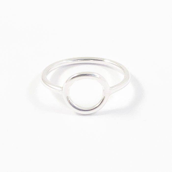 Basic circle ring - 925 zilver ring met cirkel - minimalistische ringen