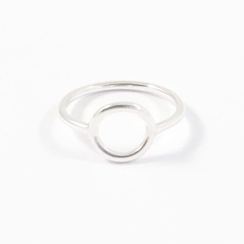 Basic circle ring - 925 zilver ring met cirkel - minimalistische ringen