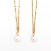 Ketting met parel goud stainless steel gouden parel kettinkje subtiel