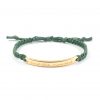 Live the moment armbandje goud donkergroen