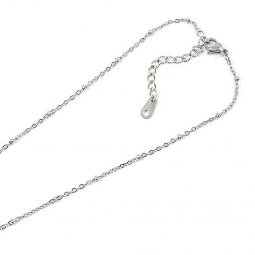 Stainless steel ketting met bolletjes verstelbaar