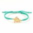 Turtle bracelet turquoise & gold - armbandje met schildpad goud