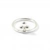 Zilveren ring 'triple dots' - 925 zilver