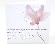 Cadeaukaartje met gedicht Beterschap - sterkte wensen cadeau per post