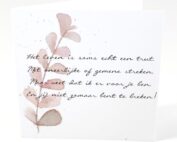 Cadeaukaartje met gedicht Steun - life's a bitch - cadeau hart onder de riem