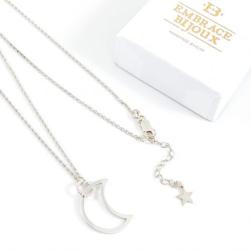 Zilveren kettinkje maan en ster - moon necklace silver
