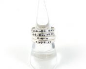 Gepersonaliseerde ring 925 zilver - zilveren ring met tekst datum naam initialen