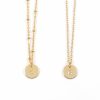 Kettinkje met letter goud stainless steel - initiaal letter ketting