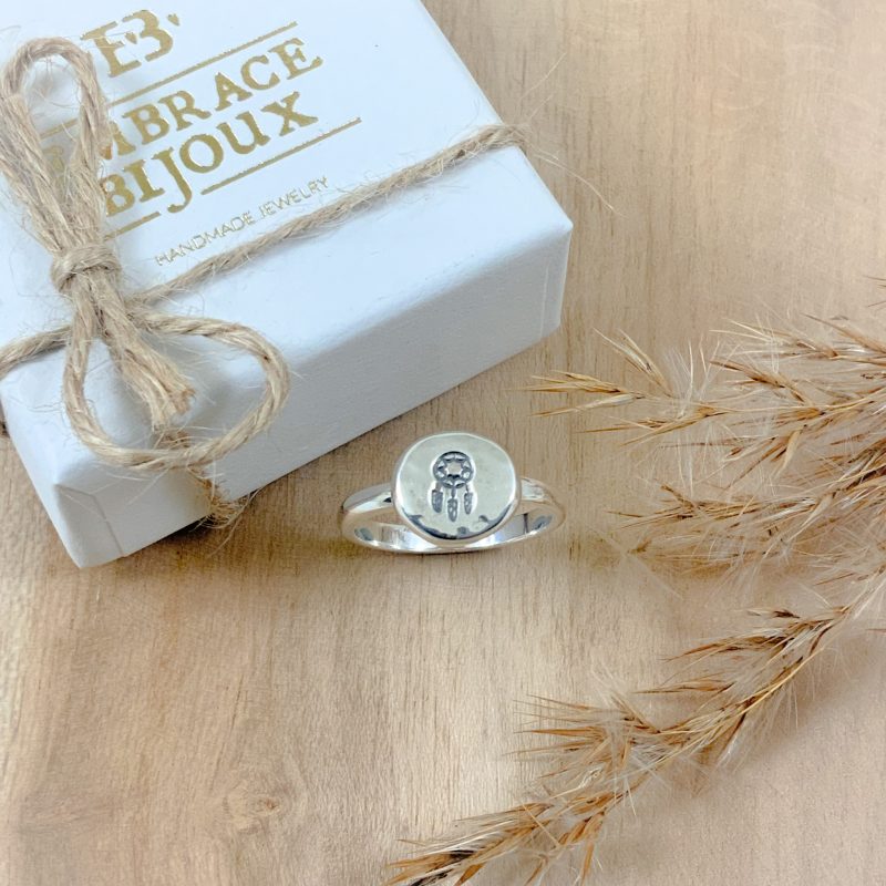 Ring dromenvanger 'chase your dreams' - dreamcatcher ring - zilveren ringen