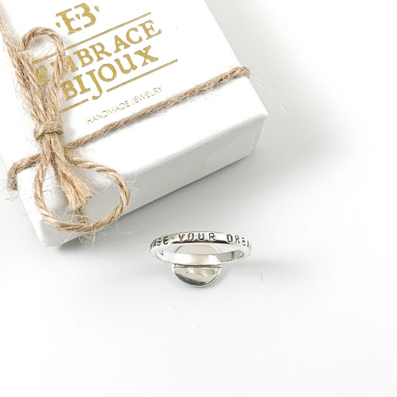 Zilveren ring met dromenvanger - chase your dreams - dreamcatcher ring