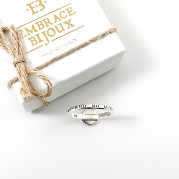 Zilveren ring met lotus - no mud no lotus - 925 zilver