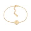 Letter armbandje goud stainless steel