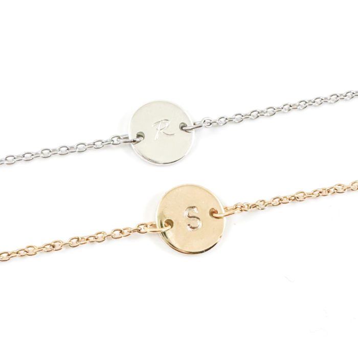 Letter armbandje zilver of goud stainless steel