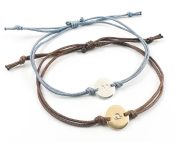 Sterrenbeeld armbandje geknoopt zilver of goud stainless steel 20 kleuren koord