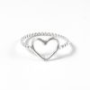 Zilveren ring met hartje - ring hart zilver